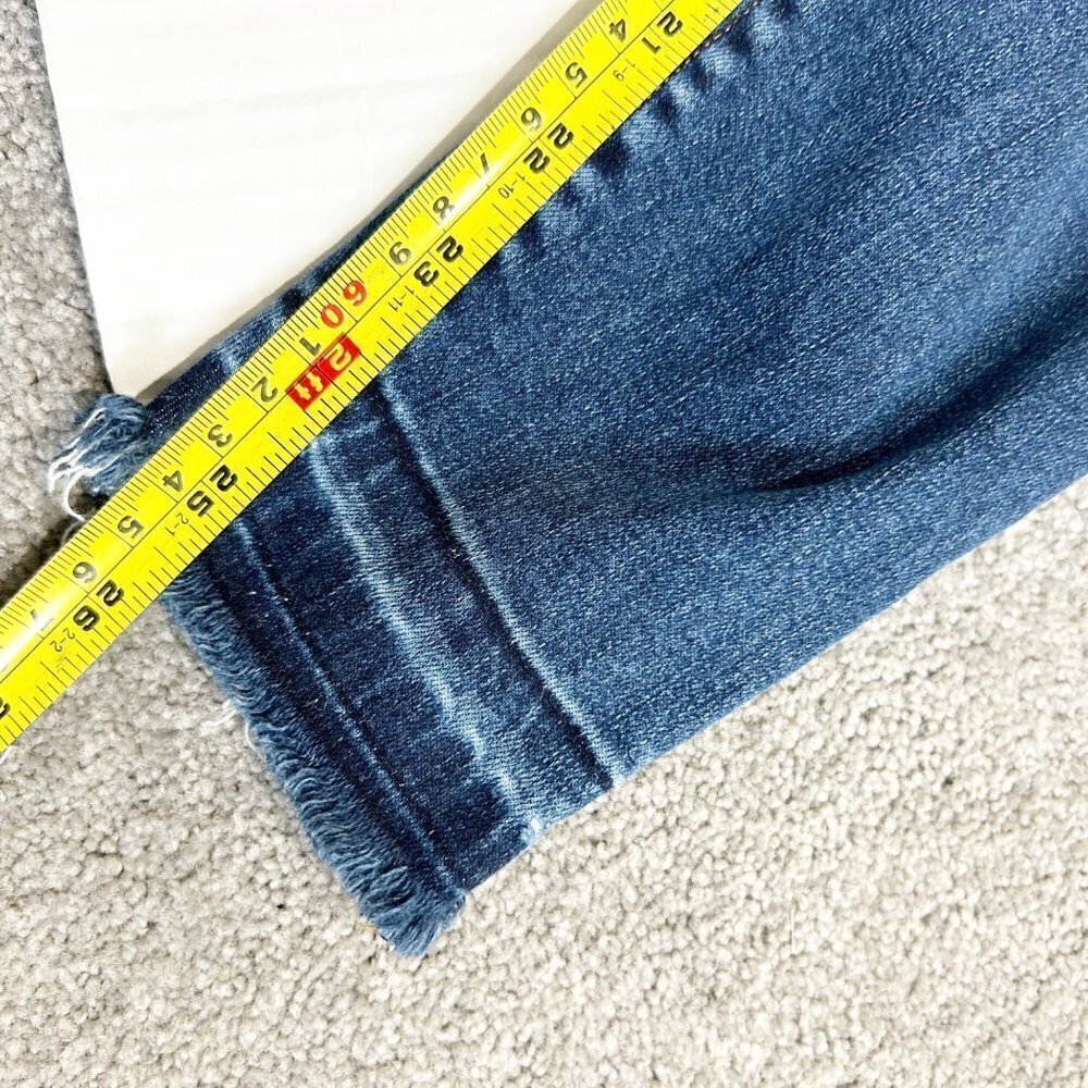 🌷Sale Spanx Distressed Ankle Skinny Jeans Size Medium Medium Wash Released Hem - Picture 14 of 14